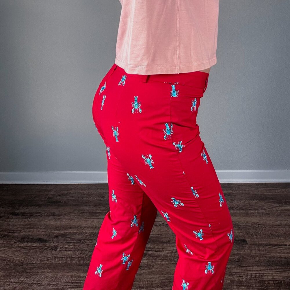 Lilly Pulitzer Lobster Cropped/Ankle Pants Size 4 - Picture 9 of 11